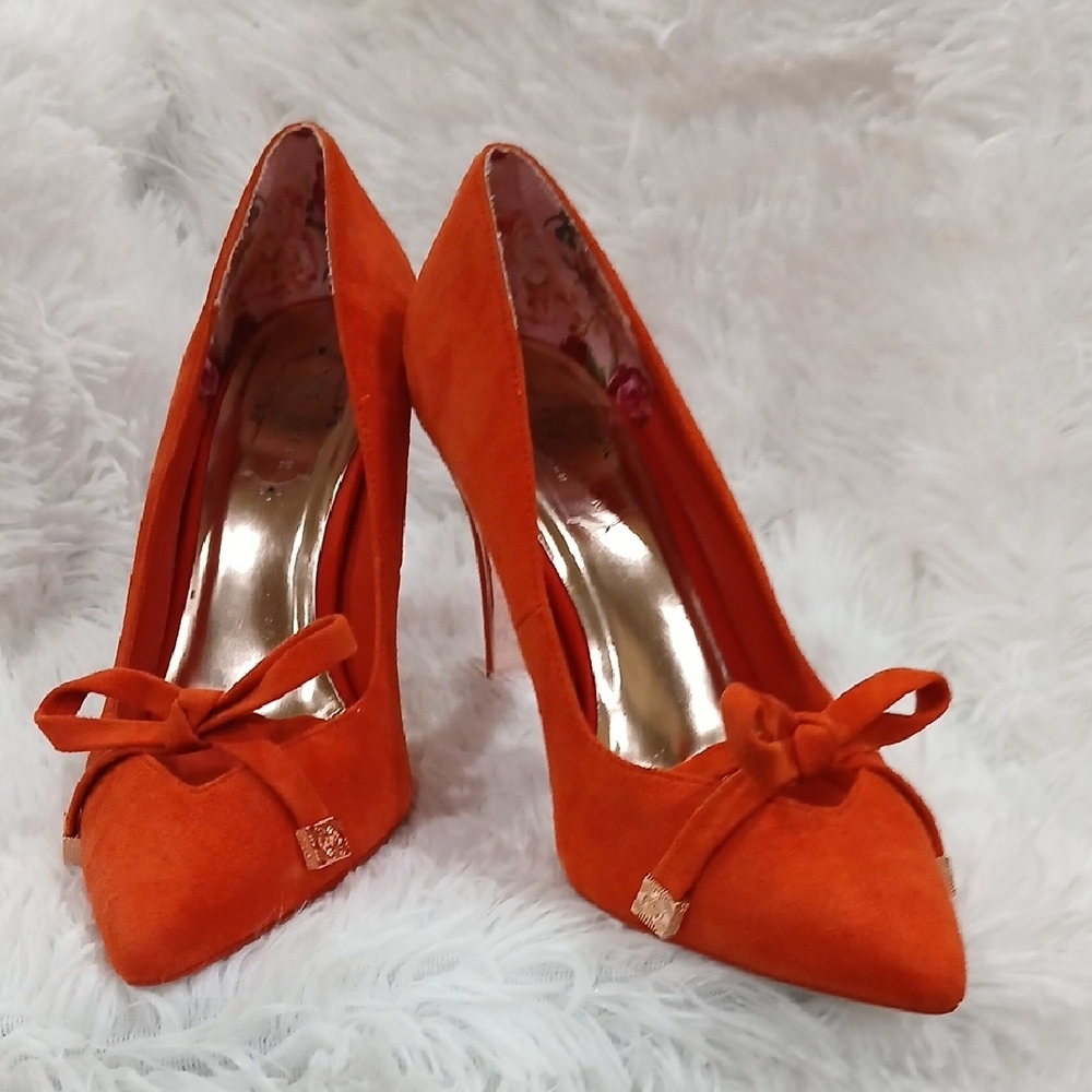 Ted Baker Orange Bow Heels